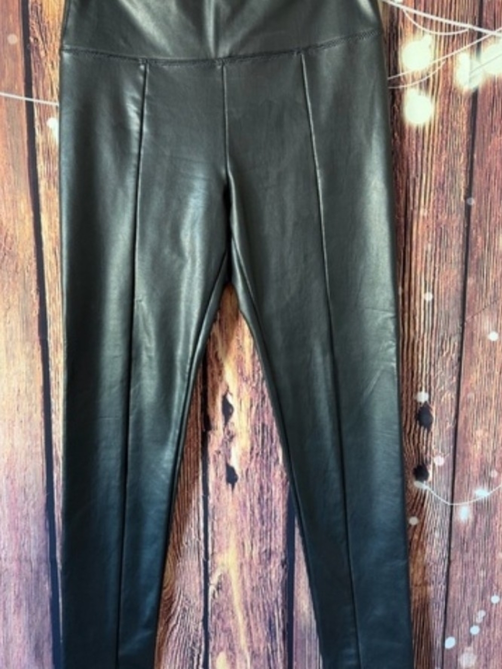 Saks Fifth Avenue Black Faux Leather Leggings